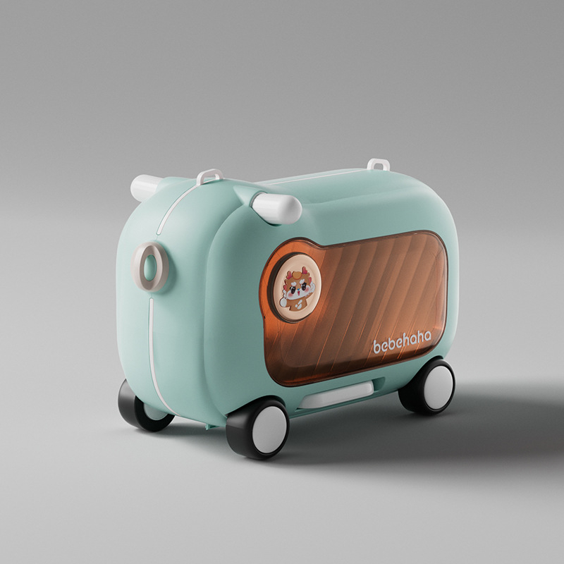 Gyerekeknek kétfunkciós utazótáska – ABS, univerzális kerekek, retesz nyitás, jelszavas zár, márka bebehaha