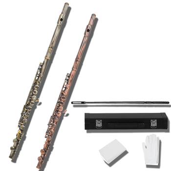 SLADE флейта LDF-611-LDF-612, бяла медна тръба, флейта в C тоналност, комплект за начинаещи