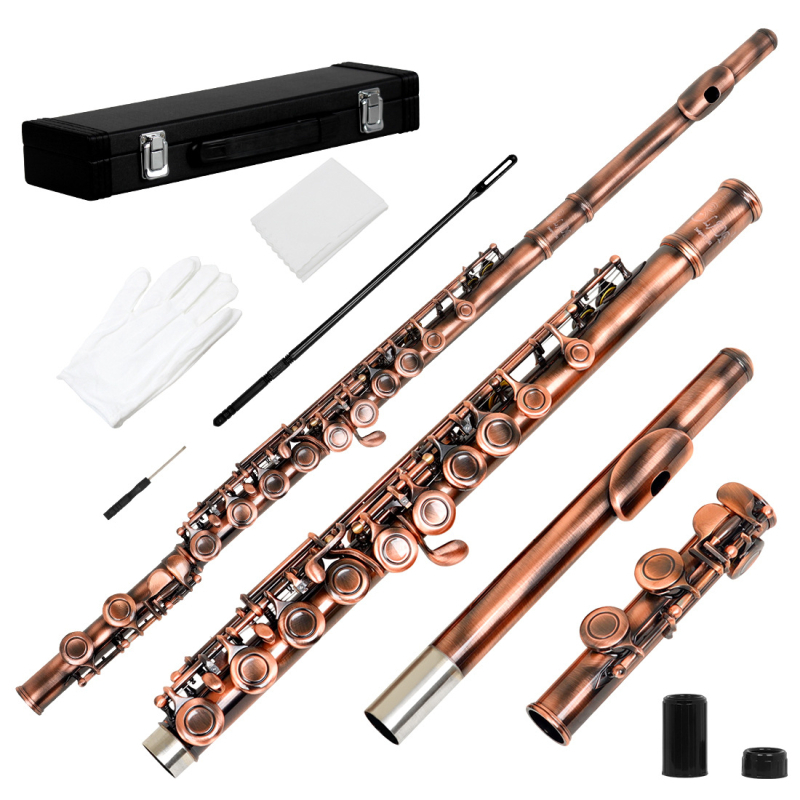 SLADE флейта LDF-611-LDF-612, бяла медна тръба, флейта в C тоналност, комплект за начинаещи