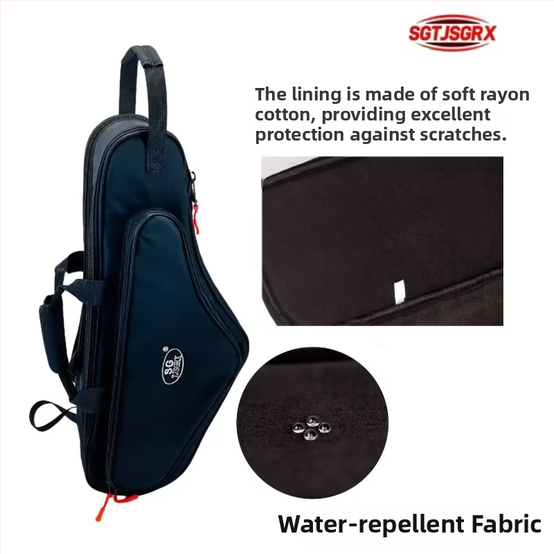 Чанта за саксофон — преносима, лека раница; полиестер; марка SGTJSGRX; презрамка с въздушна подложка