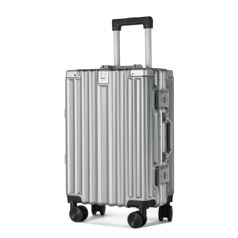 Valiză unisex de 20 inch ABS+PC cu extensie, roți universale, suport pentru ceașcă, greutate 3000 g