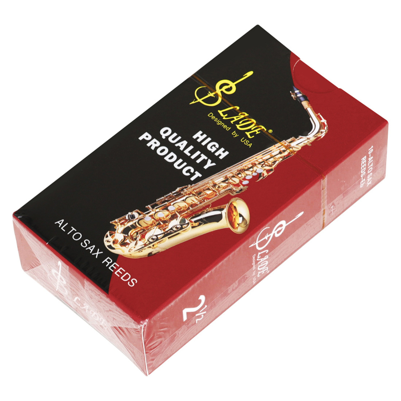 Saksofona reids RD81 ar neatkarīgu klipu, materiāls: reids, iepakojums: ABS klips + OPP maisiņš + kartona kārba, zīmols SLADE