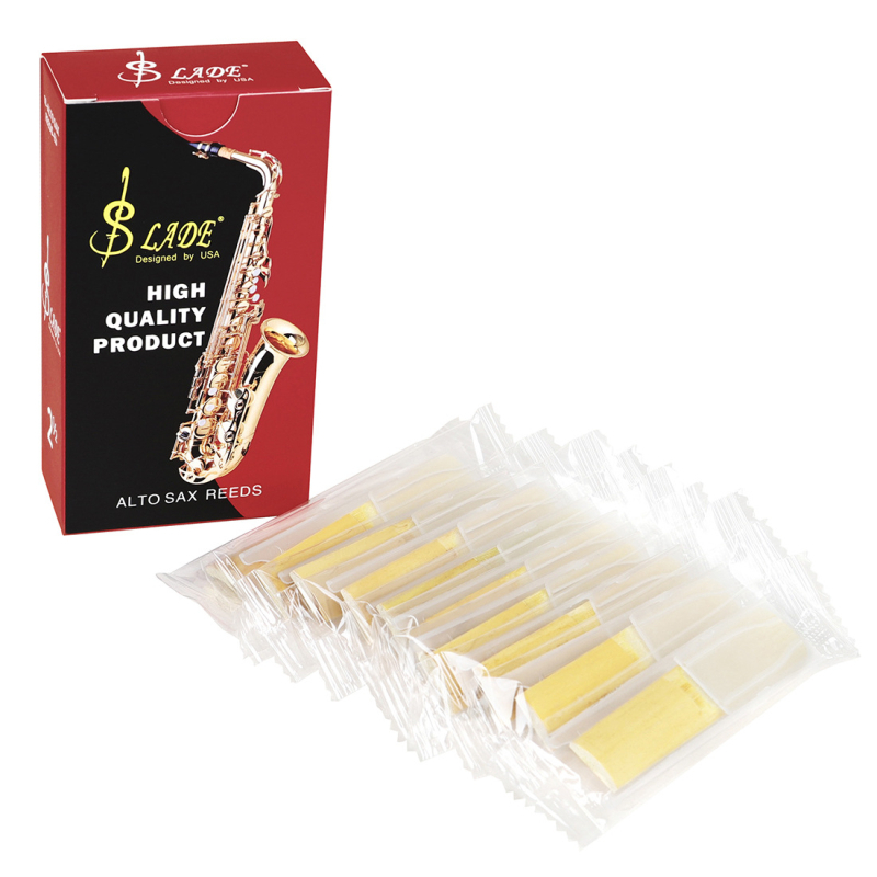 Saksofona reids RD81 ar neatkarīgu klipu, materiāls: reids, iepakojums: ABS klips + OPP maisiņš + kartona kārba, zīmols SLADE