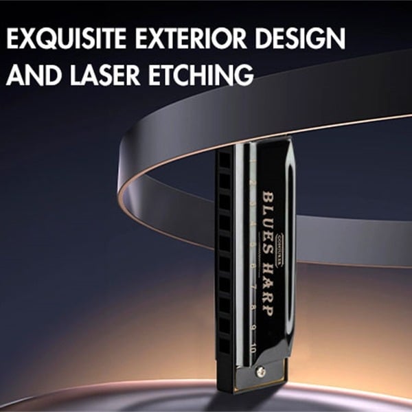 Хармоника WH1001S — 10 отвора, капак от неръждаема стомана