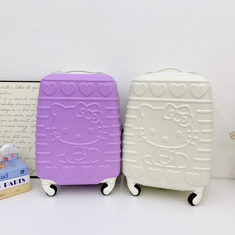 Vaikų lagaminas iš ABS+PC medžiagos, universalūs ratai, užtrauktukas, atsparus vandeniui ir antibakterinis, svoris 2,0 kg