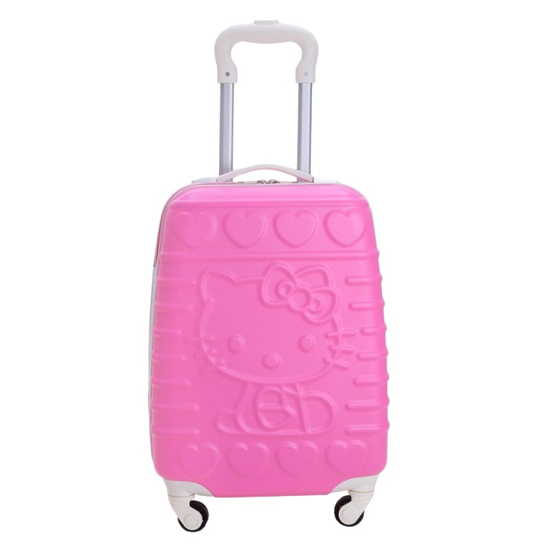 Vaikų lagaminas iš ABS+PC medžiagos, universalūs ratai, užtrauktukas, atsparus vandeniui ir antibakterinis, svoris 2,0 kg