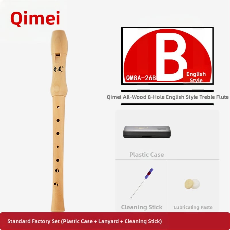 Qimei изцяло дървен кларнет с осем дупки, германска система, бароков стил