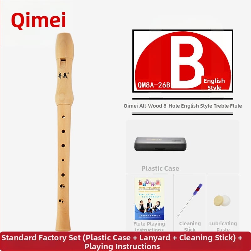 Qimei изцяло дървен кларнет с осем дупки, германска система, бароков стил