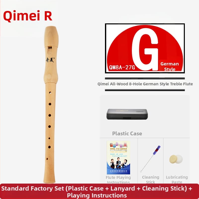 Qimei изцяло дървен кларнет с осем дупки, германска система, бароков стил