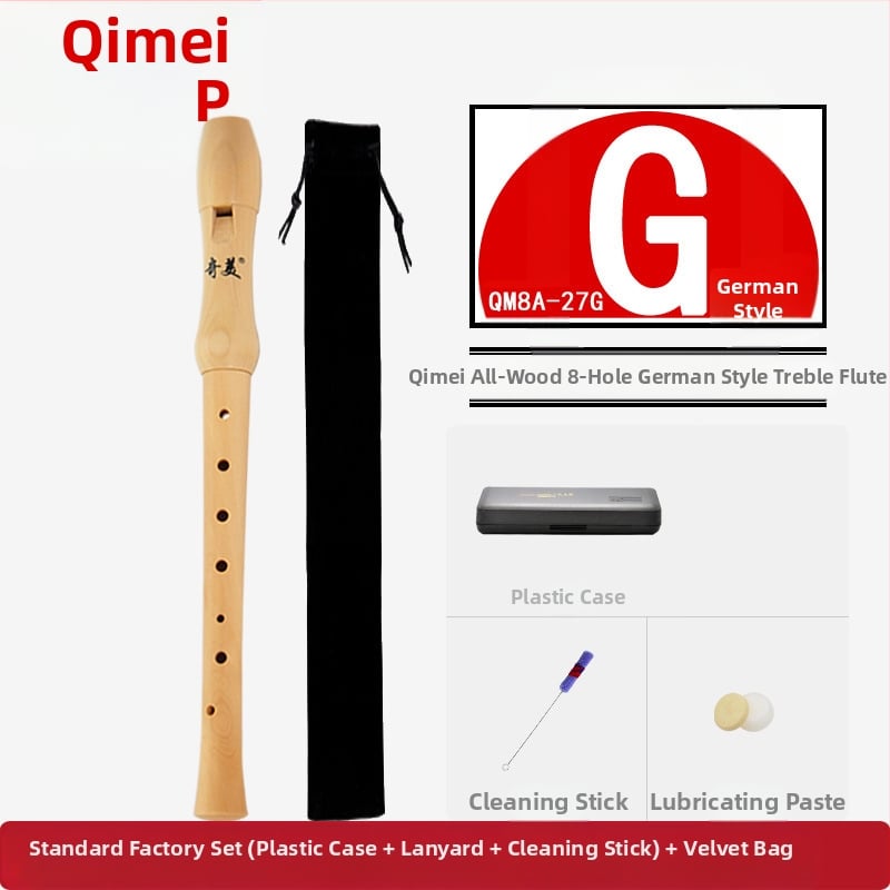 Qimei изцяло дървен кларнет с осем дупки, германска система, бароков стил