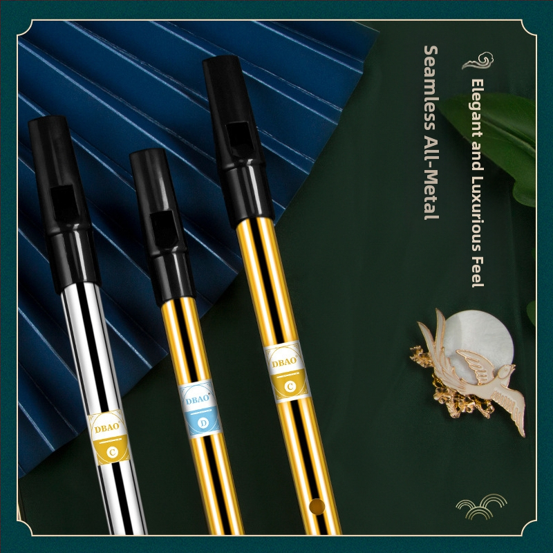 Ирландска свирка-флейта, шест отвора, тяло от медно-резинено-алуминиево сплав, ключове C и D