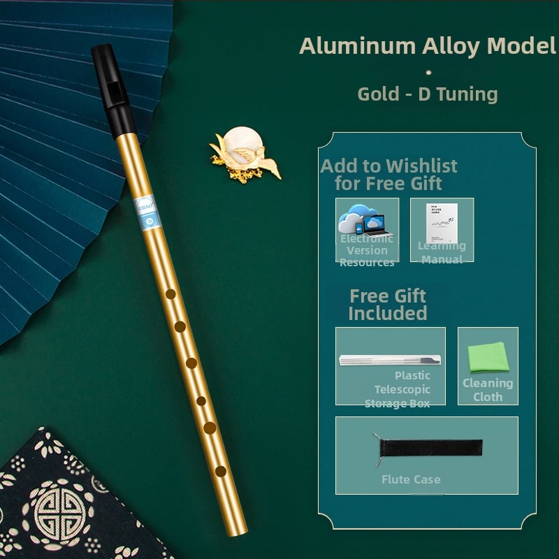 Ирландска свирка-флейта, шест отвора, тяло от медно-резинено-алуминиево сплав, ключове C и D