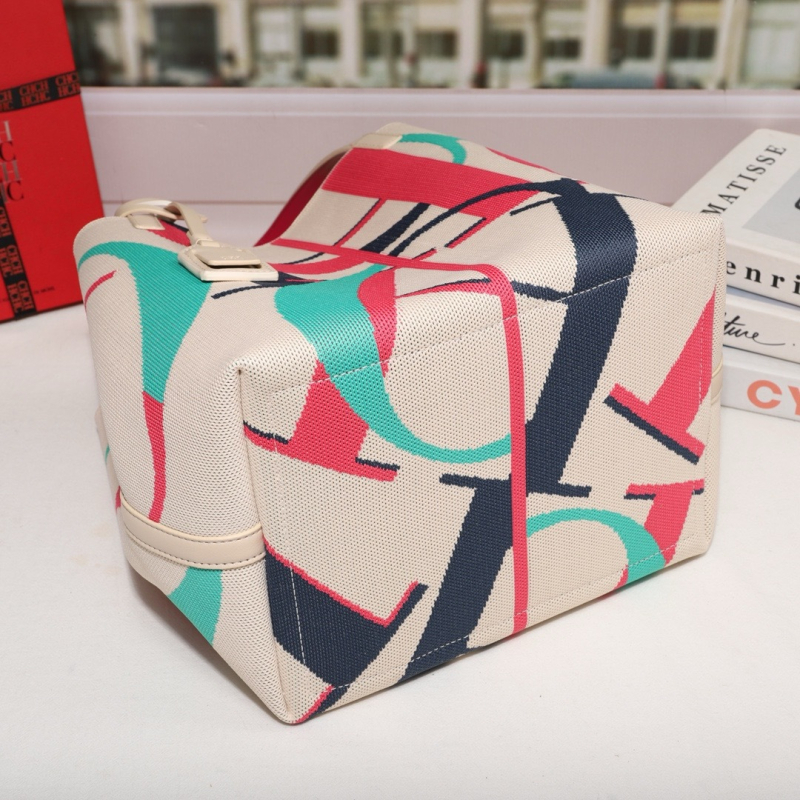 CILMI HARVILL CHHC Tote торба - флай тъкане, стил кошничка за зеленчуци, bucket форма, платнена облицовка, вътрешни джобове за телефон и лична карта