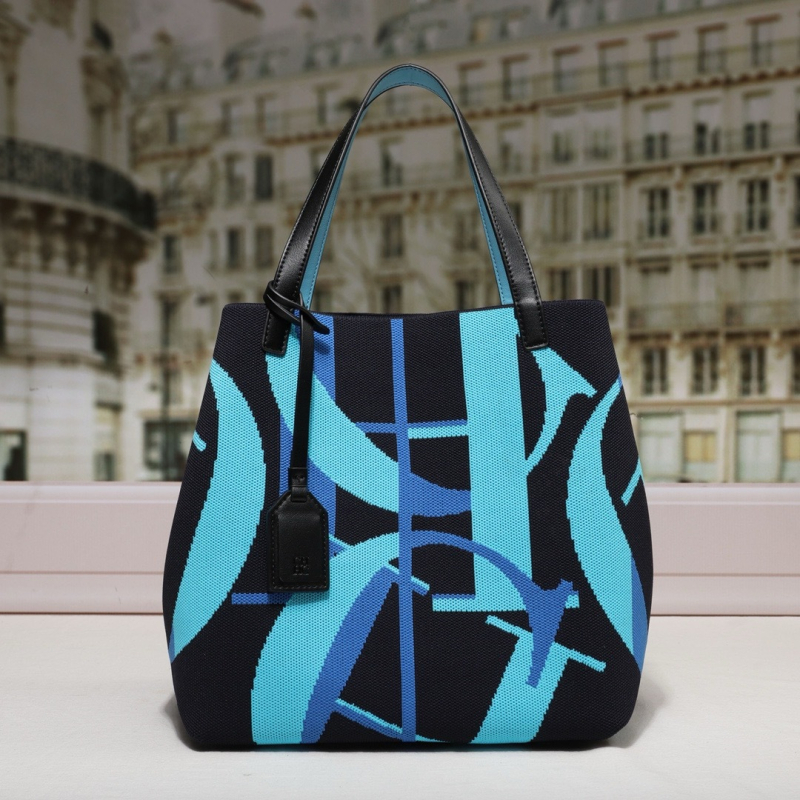 CILMI HARVILL CHHC Tote торба - флай тъкане, стил кошничка за зеленчуци, bucket форма, платнена облицовка, вътрешни джобове за телефон и лична карта