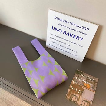 Weiya kötött tote táska, poliészter anyag, poliészter bélés, vödör forma, nyitott felső rész, mindennapi használat