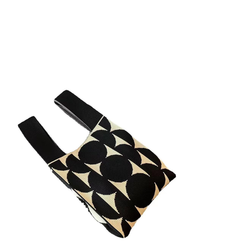 Weiya kötött tote táska, poliészter anyag, poliészter bélés, vödör forma, nyitott felső rész, mindennapi használat