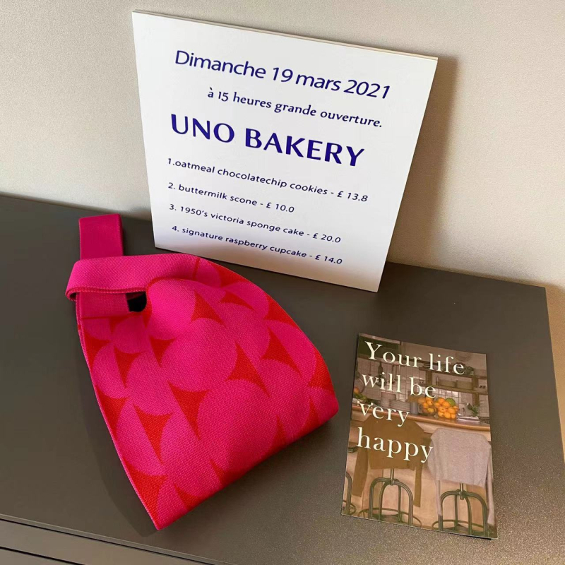 Weiya kötött tote táska, poliészter anyag, poliészter bélés, vödör forma, nyitott felső rész, mindennapi használat