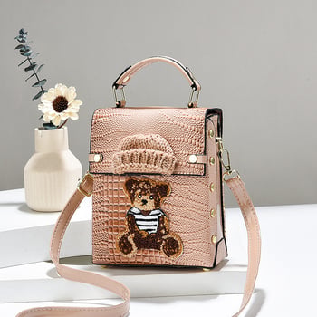 Geantă crossbody din PU, stil stradal, formă pătrată verticală, închidere magnetică, buzunar intern pentru telefon, brand Emperor Rhinoceros