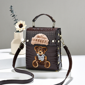 Geantă crossbody din PU, stil stradal, formă pătrată verticală, închidere magnetică, buzunar intern pentru telefon, brand Emperor Rhinoceros