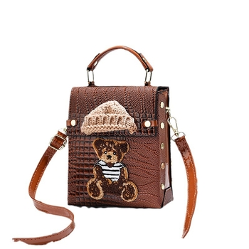 Geantă crossbody din PU, stil stradal, formă pătrată verticală, închidere magnetică, buzunar intern pentru telefon, brand Emperor Rhinoceros
