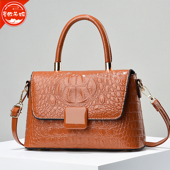 Geantă pentru mamă, stil Urban Simplicity, material PU, formă orizontal pătrată, închidere cu fermoar, buzunare pentru telefon și ID cu strat intermediar