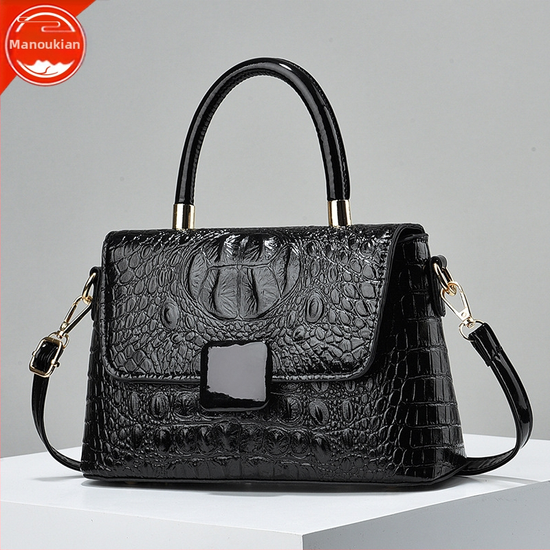 Geantă pentru mamă, stil Urban Simplicity, material PU, formă orizontal pătrată, închidere cu fermoar, buzunare pentru telefon și ID cu strat intermediar