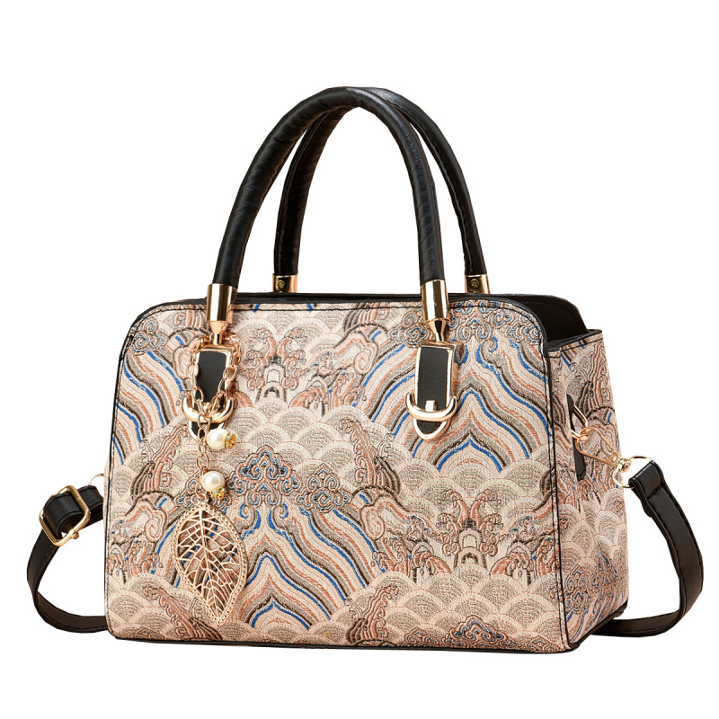 Shichen PU női kézitáska cipzárral és belső cipzáras zsebbel