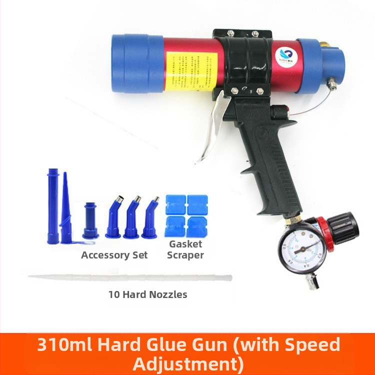 Пистолет за лепило, картридж 310 ml, пневматичен, регулируема скорост, модел Q3, SUBAO/Speed Leopard