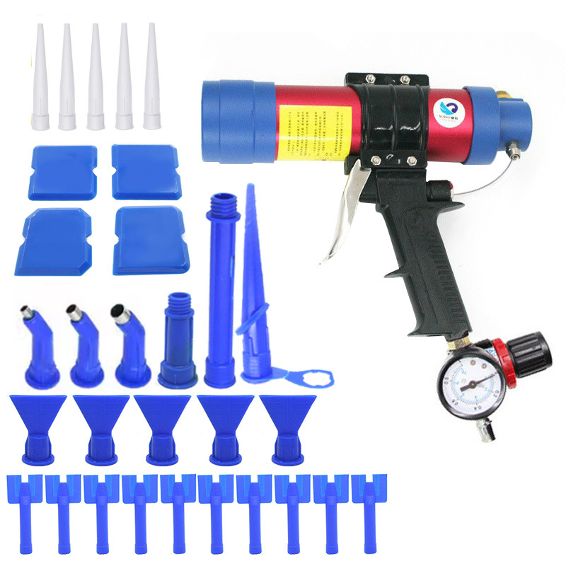 Пистолет за лепило, картридж 310 ml, пневматичен, регулируема скорост, модел Q3, SUBAO/Speed Leopard
