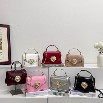 Midomika női táska, PU, Flap bag, vízszintes négyzetes forma, zárás fedél