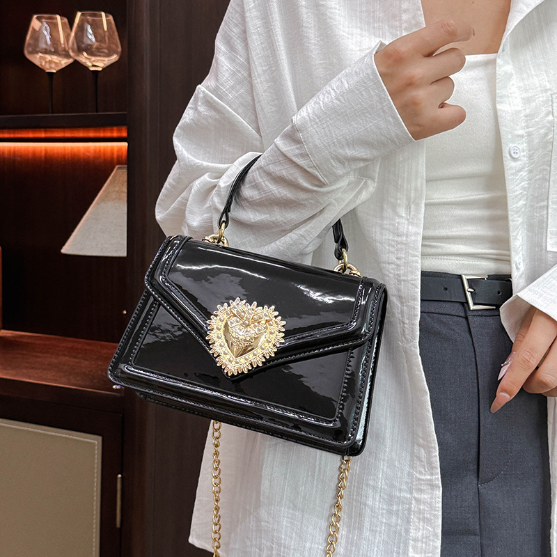 Midomika női táska, PU, Flap bag, vízszintes négyzetes forma, zárás fedél