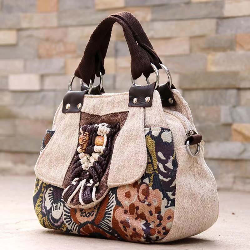 Zeyang corduroy keresztpántos válltáska — szőtt textúra, cipzáras zárás, kender bélés, szabadidőre és utazásokra