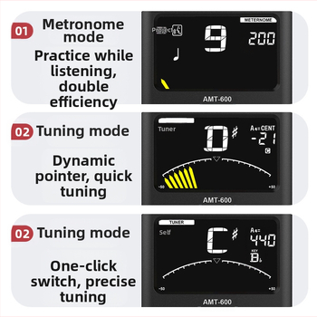 Arnoma AMT-600 Metronóm a ladenie pre dychové nástroje, husle a violončelo – 3 v 1