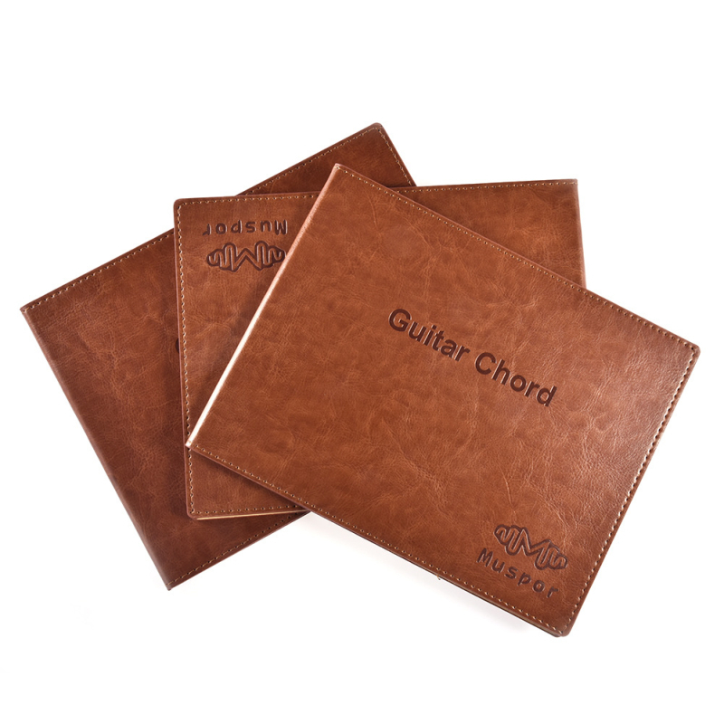 Muspor MX0037D carte de acorduri pentru chitare, din PU și hârtie, portabilă, pentru chitare folk, clasice și electrice