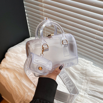 Чанта през рамо с една презрамка – силикон, малък квадратен формат, хоризонтална форма, цип, джоб за телефон