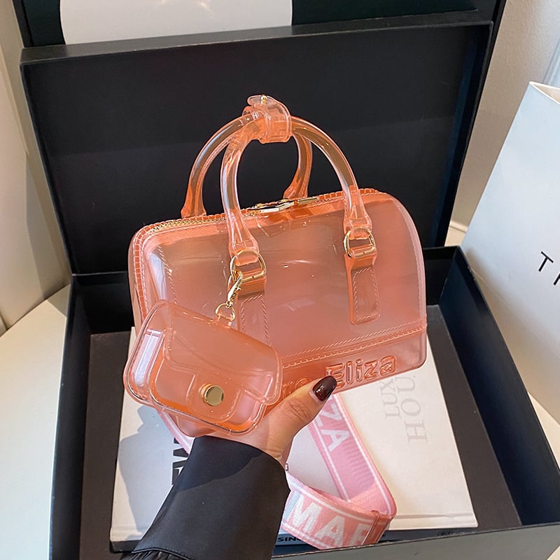 Чанта през рамо с една презрамка – силикон, малък квадратен формат, хоризонтална форма, цип, джоб за телефон