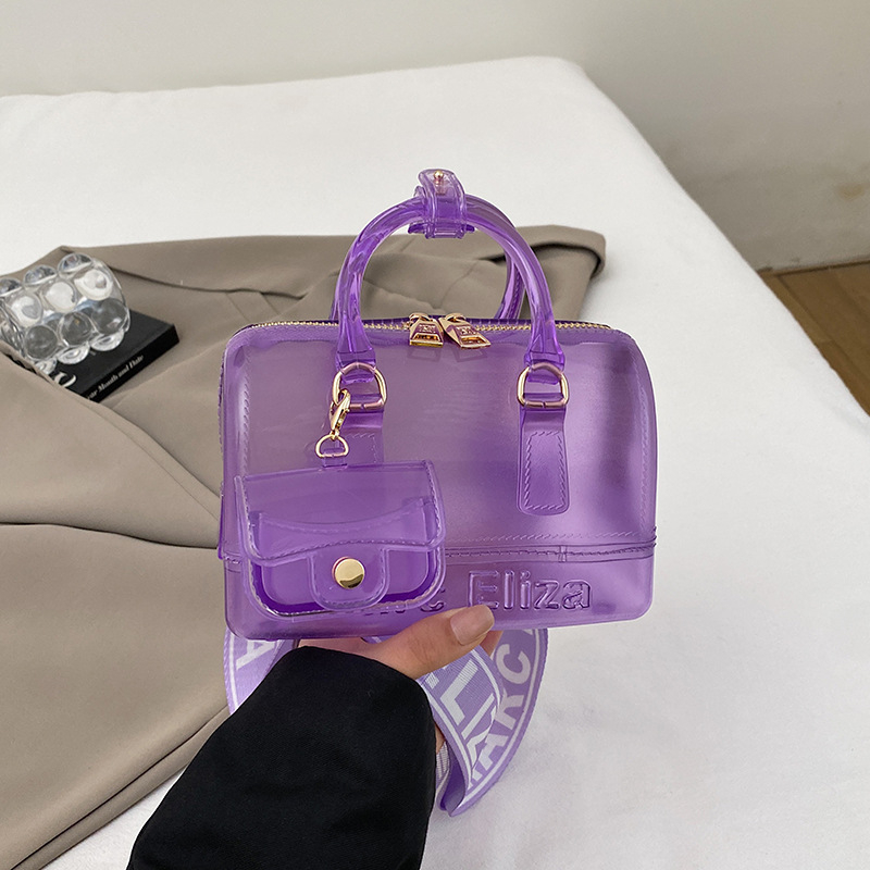 Чанта през рамо с една презрамка – силикон, малък квадратен формат, хоризонтална форма, цип, джоб за телефон