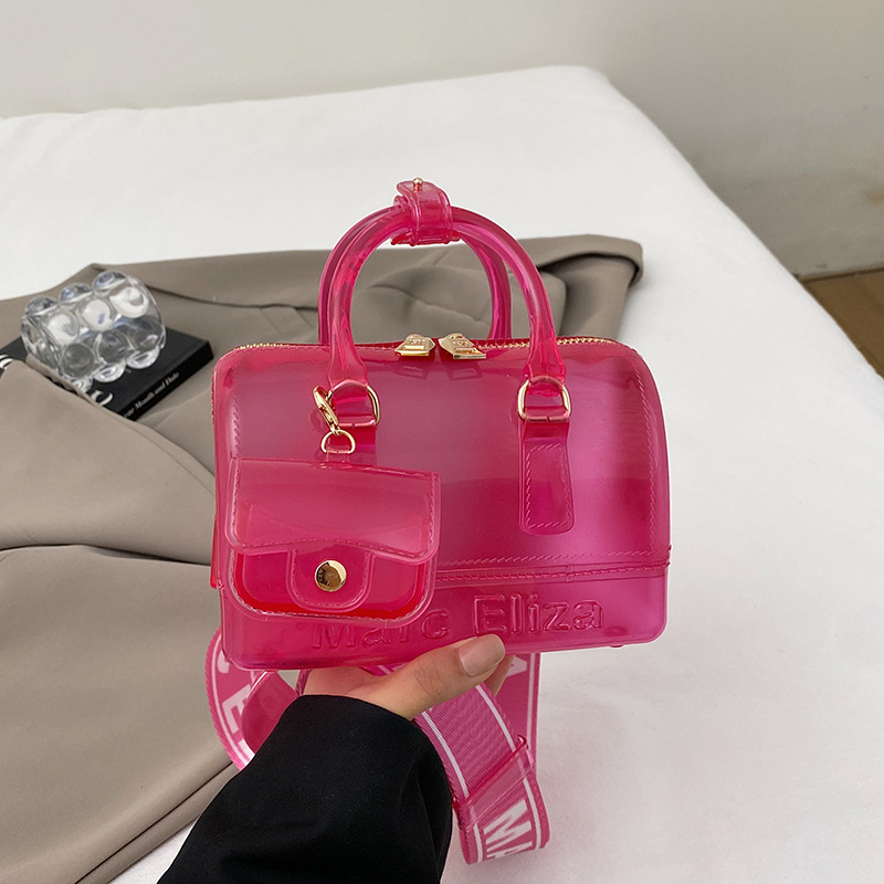 Чанта през рамо с една презрамка – силикон, малък квадратен формат, хоризонтална форма, цип, джоб за телефон