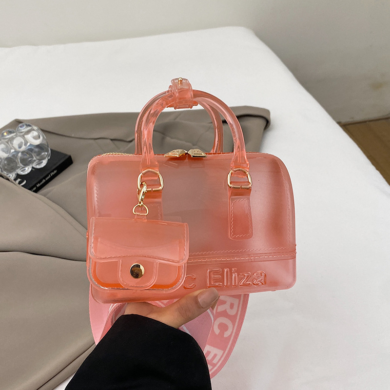 Чанта през рамо с една презрамка – силикон, малък квадратен формат, хоризонтална форма, цип, джоб за телефон