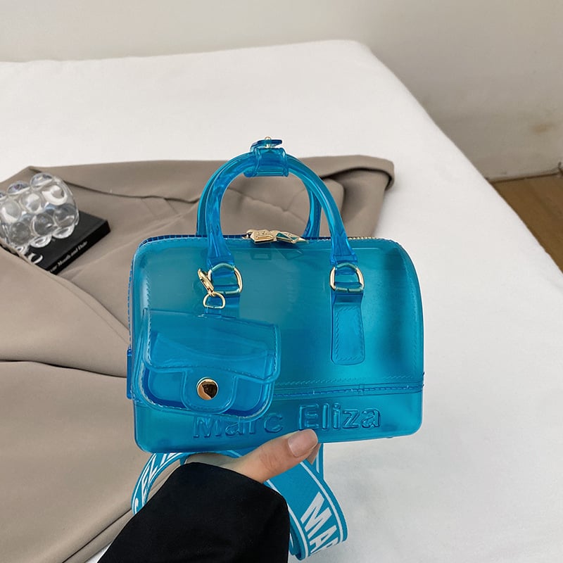 Чанта през рамо с една презрамка – силикон, малък квадратен формат, хоризонтална форма, цип, джоб за телефон