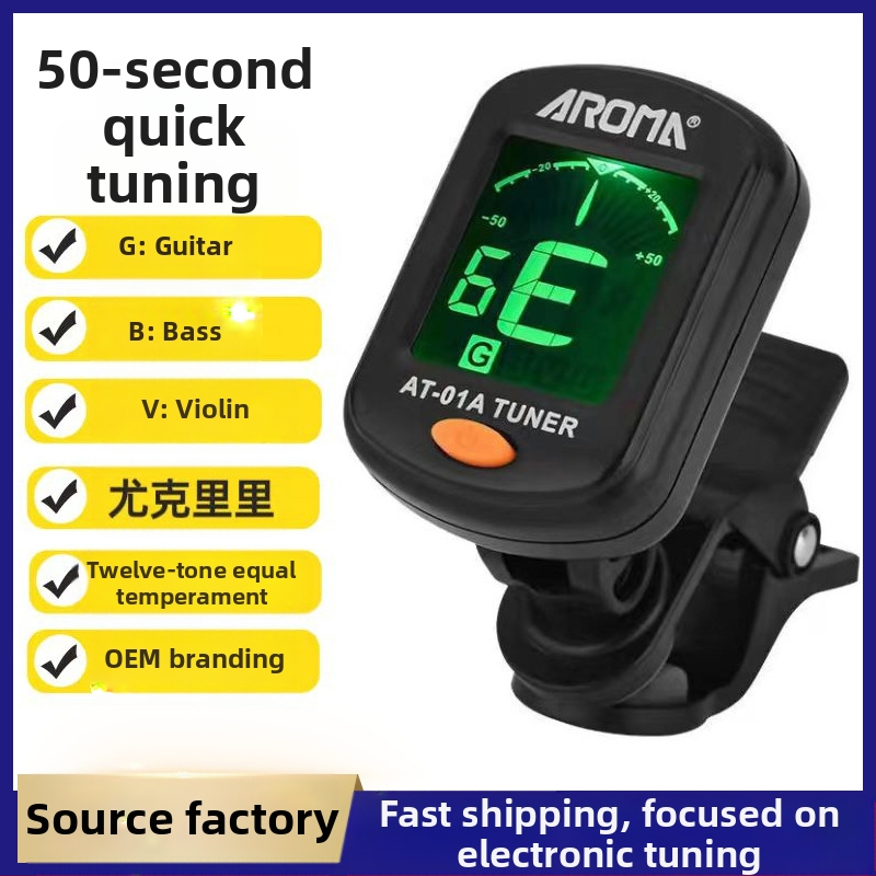 Tuner pre hudobné nástroje – AT-01A, Anoma, vhodný pre ľudovú gitaru, husle, guzheng, pipa, erhu