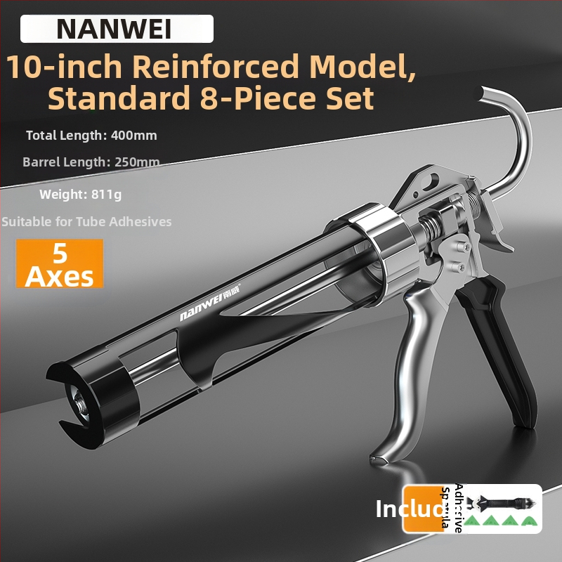 Nanwei пистолет за лепило за стъкло, метално тяло, серия по подразбиране