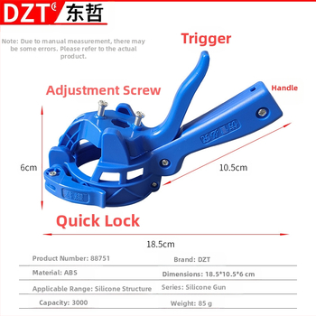 DZT пистолет за пяна и фуги за стъкло – ръчно налягане за фуги, спестяващ труд инструмент, ABS корпус