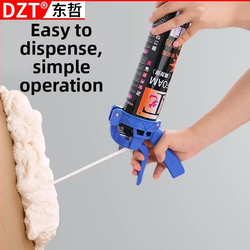 DZT пистолет за пяна и фуги за стъкло – ръчно налягане за фуги, спестяващ труд инструмент, ABS корпус