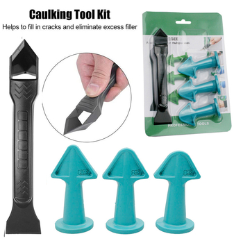 Комплект за фуги: накрайник за фуги, шпатула за лепило, многоъгълен шпател за остатъчно лепило — 4 части, блистер опаковка, Fast Leopard