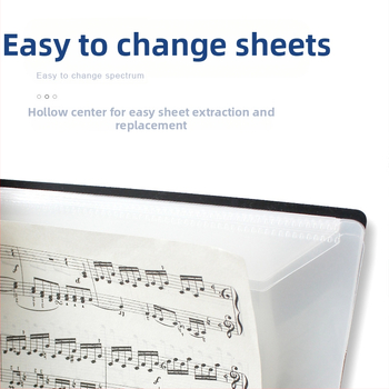 Папка за ноти за пиано с прорезан дизайн, регулируема, антиотразяваща, PP материал, модел FB-02