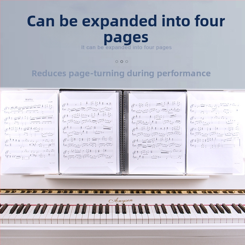 Папка за ноти за пиано с прорезан дизайн, регулируема, антиотразяваща, PP материал, модел FB-02