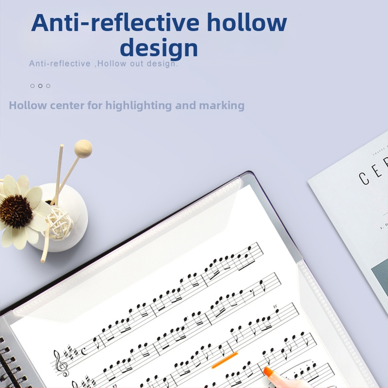 Папка за ноти за пиано с прорезан дизайн, регулируема, антиотразяваща, PP материал, модел FB-02