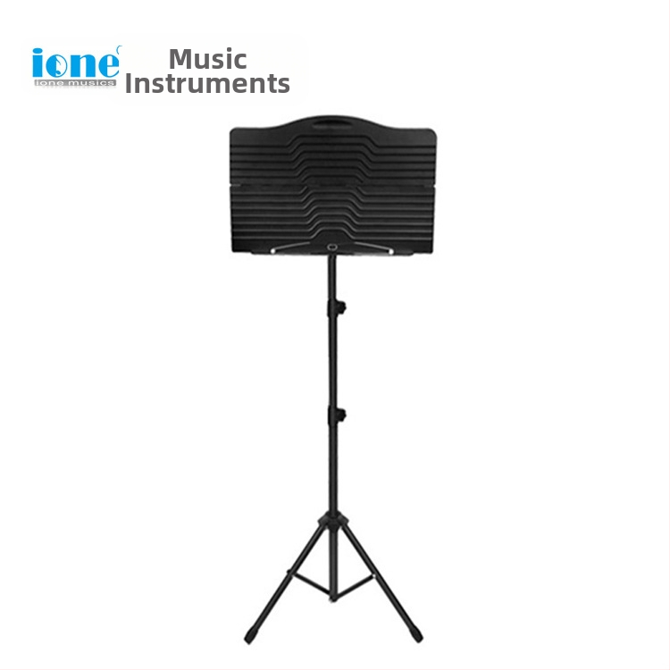 Музыкална стойка за инструменти, сгъваема панелна конструкция от желязо и ABS, модел 01, марка ione, за музикални инструменти.