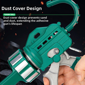 Структурен пистолет за лепило за фуги на врати и прозорци – полуцилиндров пистолет за лепило, усилена гумена дръжка, марка XTUOSEN, тегло 0.81 кг
